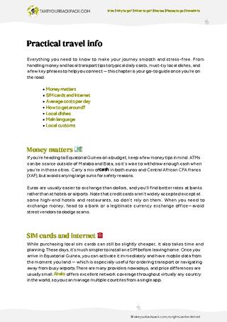 example page 5 from our offline Travel Guide for Equatorial Guinea